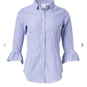 Gretchen Scott Designs Navy Striped Shirt